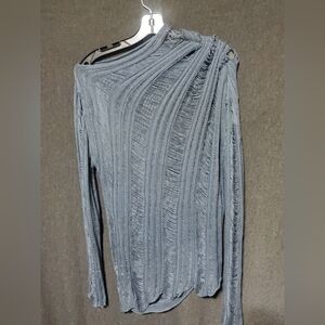 SHEIN OFF SHOULDER TORN SWEATER SZ lg